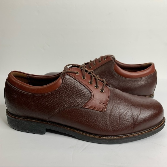 Neil M. 2 Tone Brown Oxford Pebble Leather Lace Removable Insole Shoes Size 12E3 - Picture 9 of 12